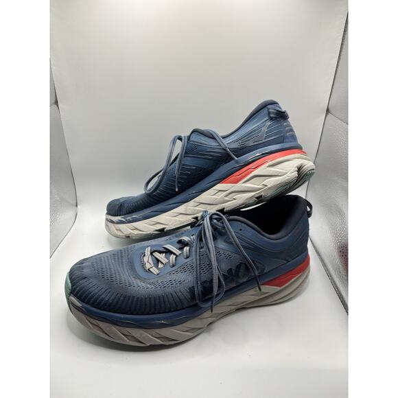 Hoka One One Mens Bondi 7 Blue Running Shoes Sneakers Size 11.5 main image 7